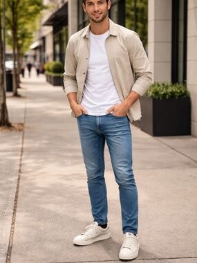 Ecco | White "Tray Tec" Leather Sneakers